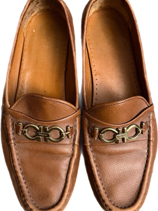 Salvatore Ferragamo Shoes - Salvatore Ferragamo Cognac Leather Bit-Detail Loafers